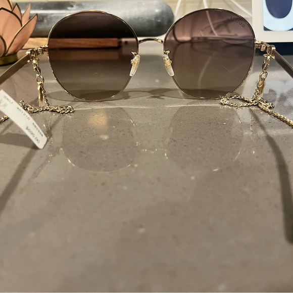 NWT Gucci round metal sunglasses with detachable chain strap - Picture 5 of 9